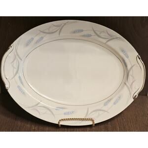 Vintage 1950’s Valmont China Royal Wheat Pattern 12” Oval Serving Platter
